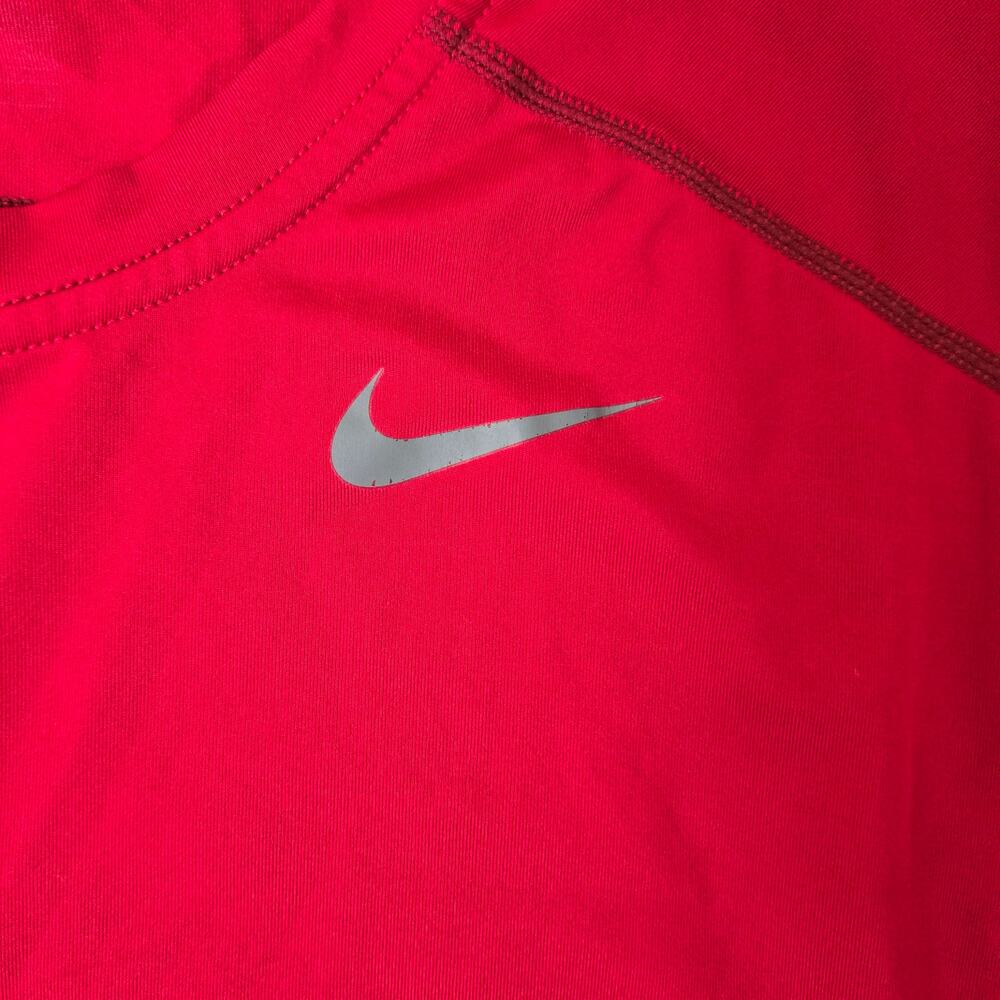 Nike Pro Combat Short Sleeve Compression Shirt Red Men's Medium - Picture 3 of 7